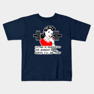 weightlifting women, gym girl, fitness, fitness girl Kids T-Shirt